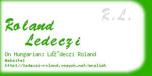 roland ledeczi business card